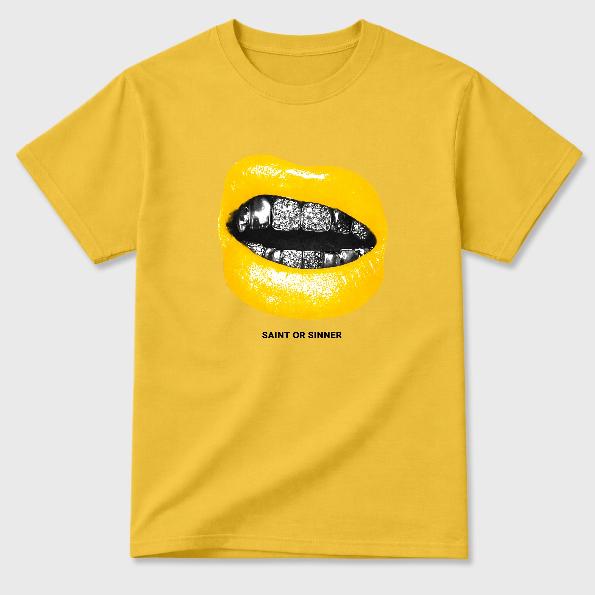 Saint or Sinner Graphic T-Shirt featuring original streetwear artwork designed to match the Air Jordan 4 Tour Yellow. Daisy 2 Graphic T-Shirt.