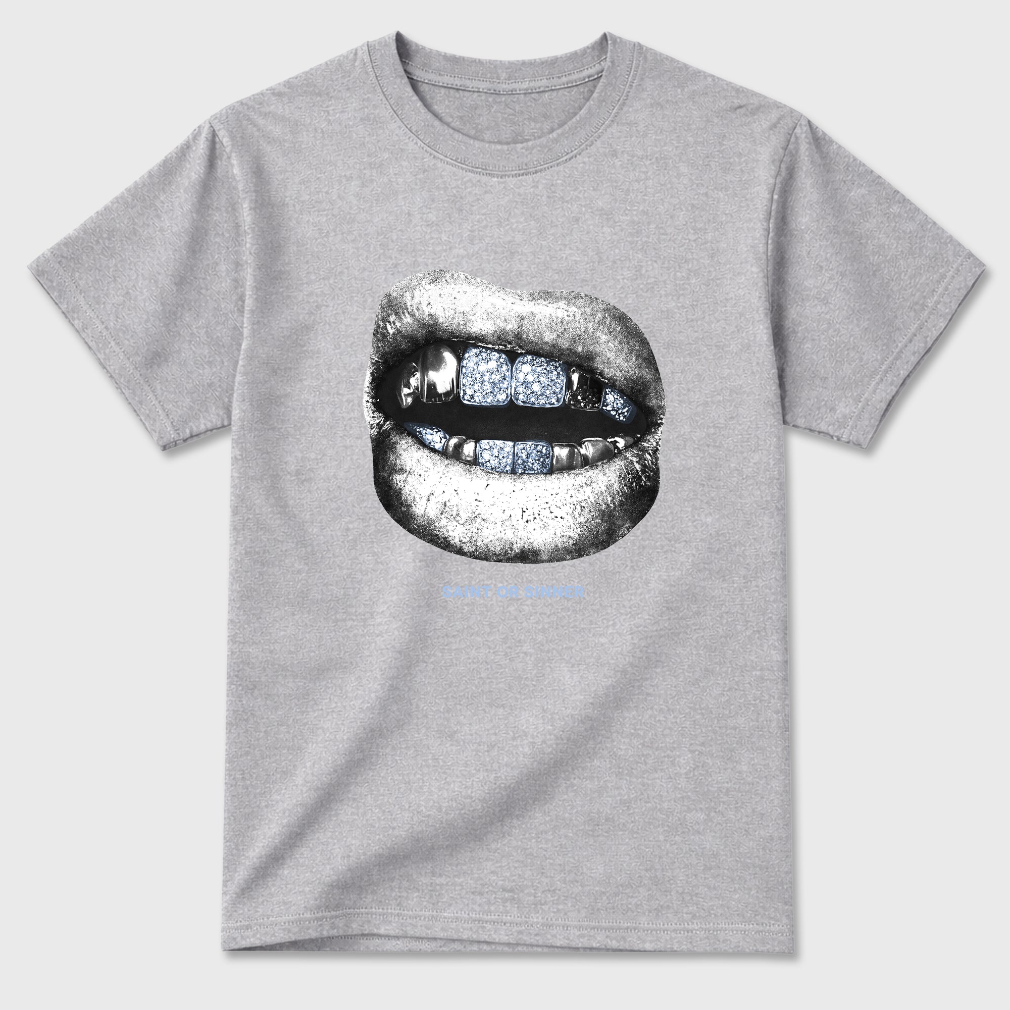 Sneaker match tees – Sneaker Tees To Match Air Jordan 5 White Metallic Shoes – Saint Or Sinner Tee Heather Grey 2