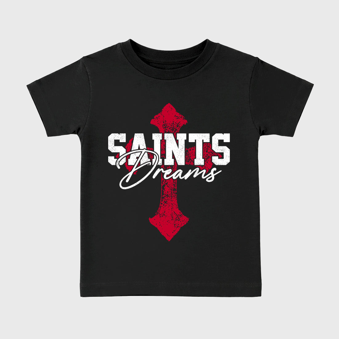 Sneaker match tees – Sneaker Tees To Match Air Jordan 1 Banned Shoes – Saints Dreams Kids T-Shirt Black 2