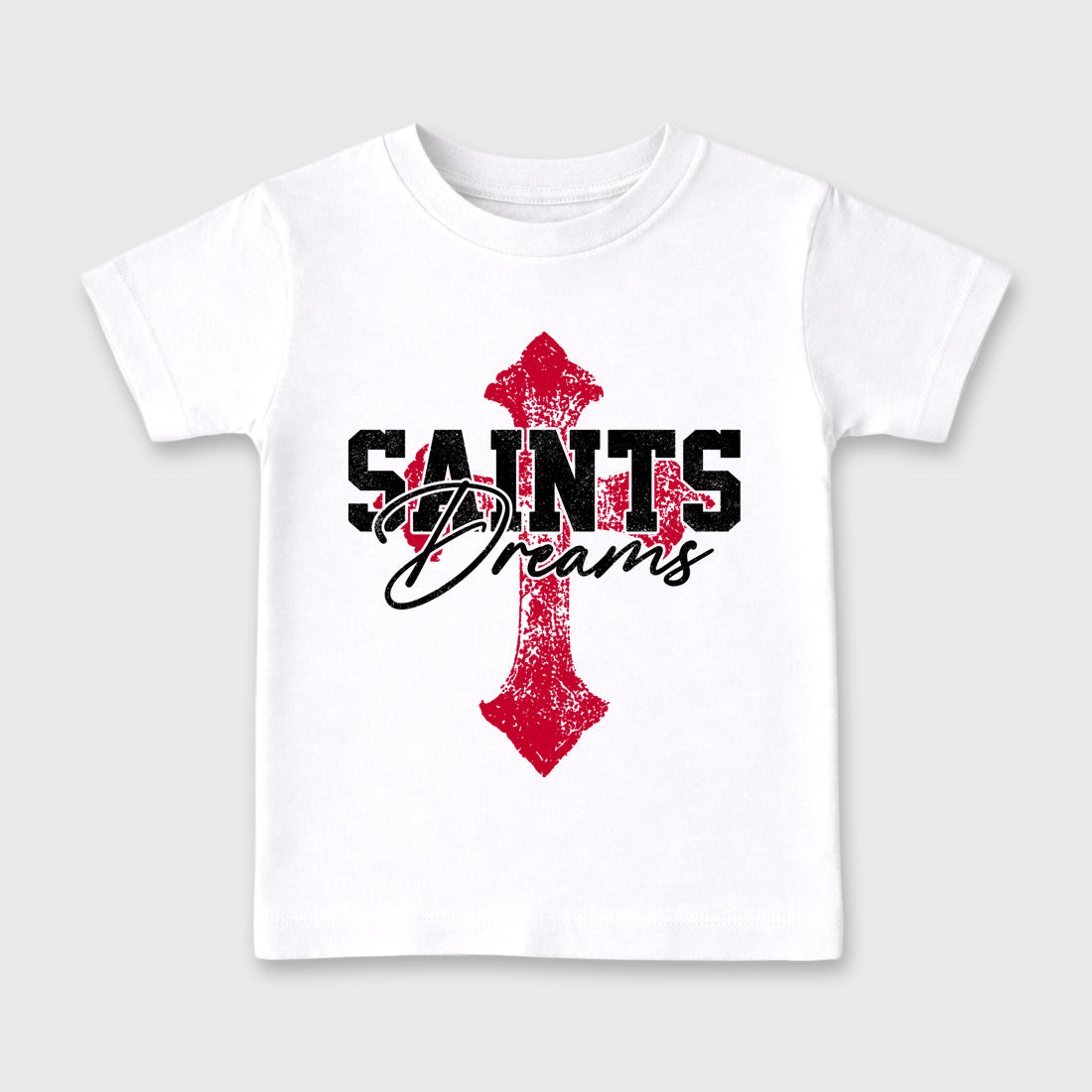 Sneaker match tees – Sneaker Tees To Match Air Jordan 1 Banned Shoes – Saints Dreams Kids T-Shirt White 2