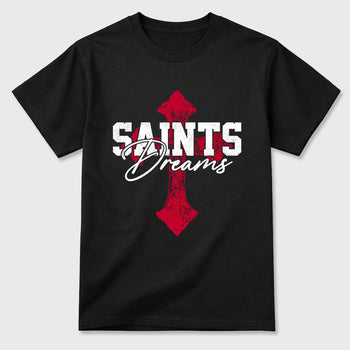 Sneaker match tees – Sneaker Tees To Match Air Jordan 1 Banned Shoes – Saints Dreams Tee Black 2