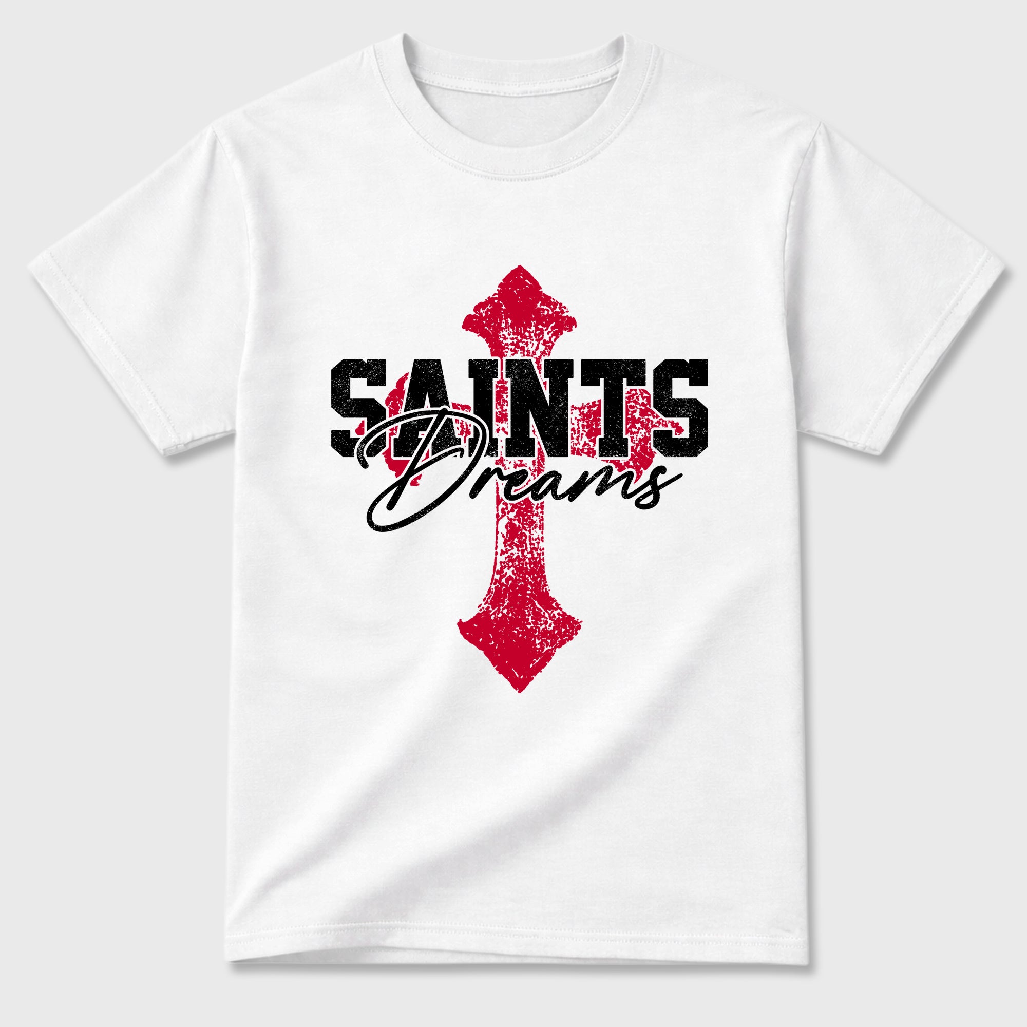 Sneaker match tees – Sneaker Tees To Match Air Jordan 1 Banned Shoes – Saints Dreams Tee White 2