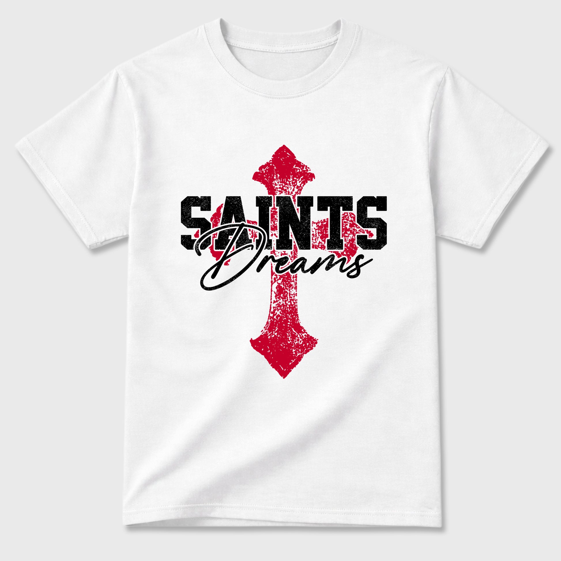Sneaker match tees – Sneaker Tees To Match Air Jordan 1 Banned Shoes – Saints Dreams Tee White 2