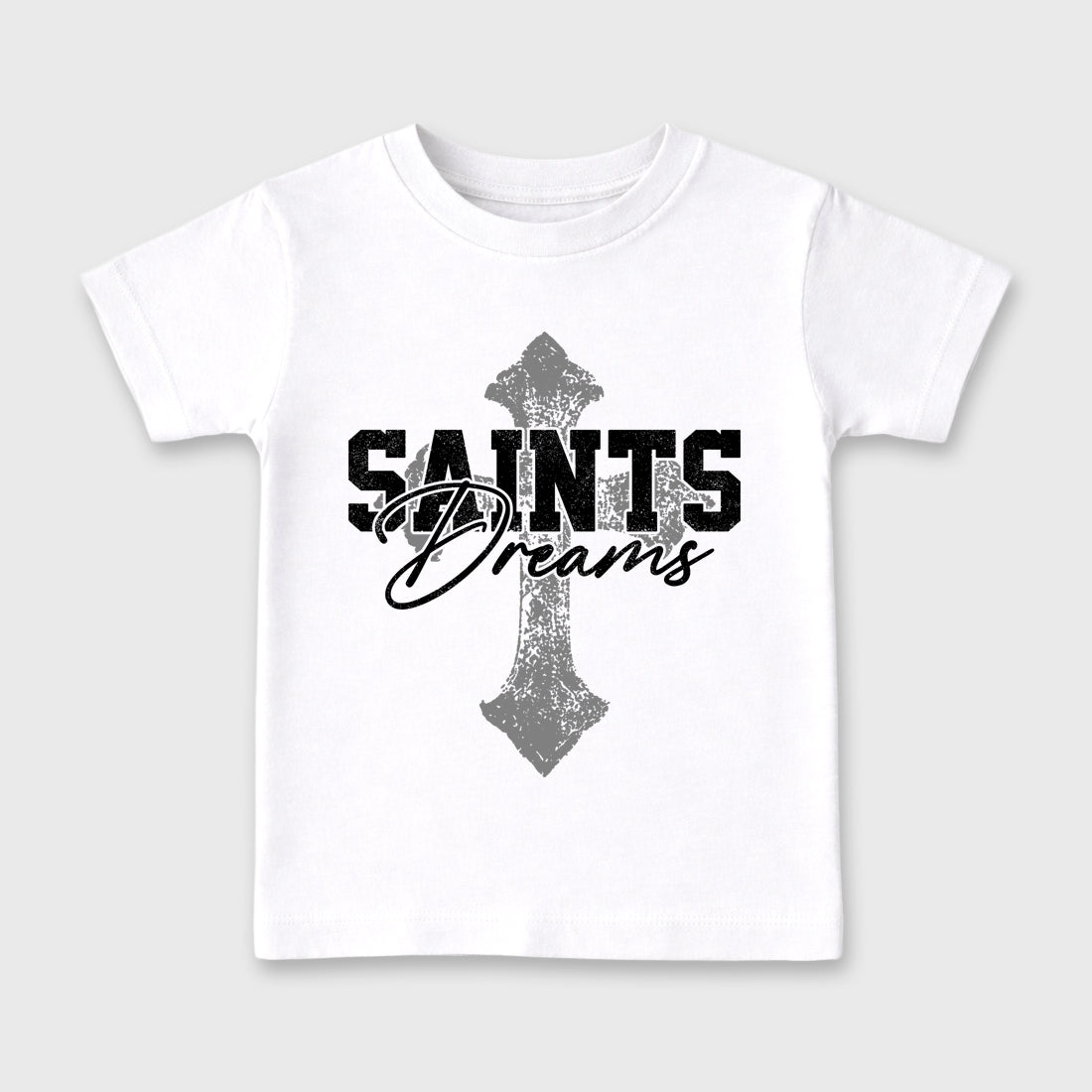 Sneaker match tees – Sneaker Tees To Match Air Jordan 6 Cap and Gown Shoes – Saints Dreams Kids T-Shirt White 2