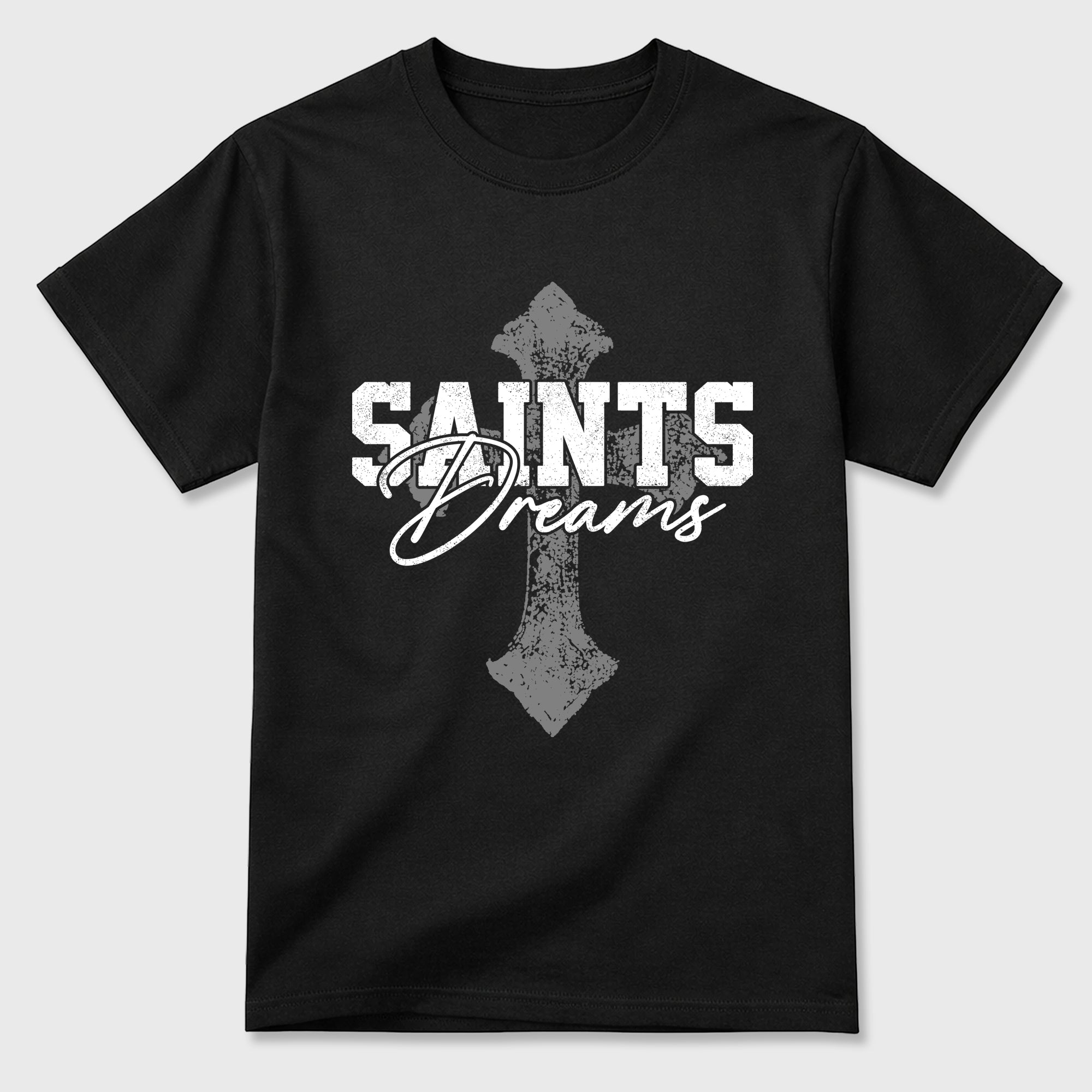 Sneaker match tees – Sneaker Tees To Match Air Jordan 6 Cap and Gown Shoes – Saints Dreams Tee Black 2