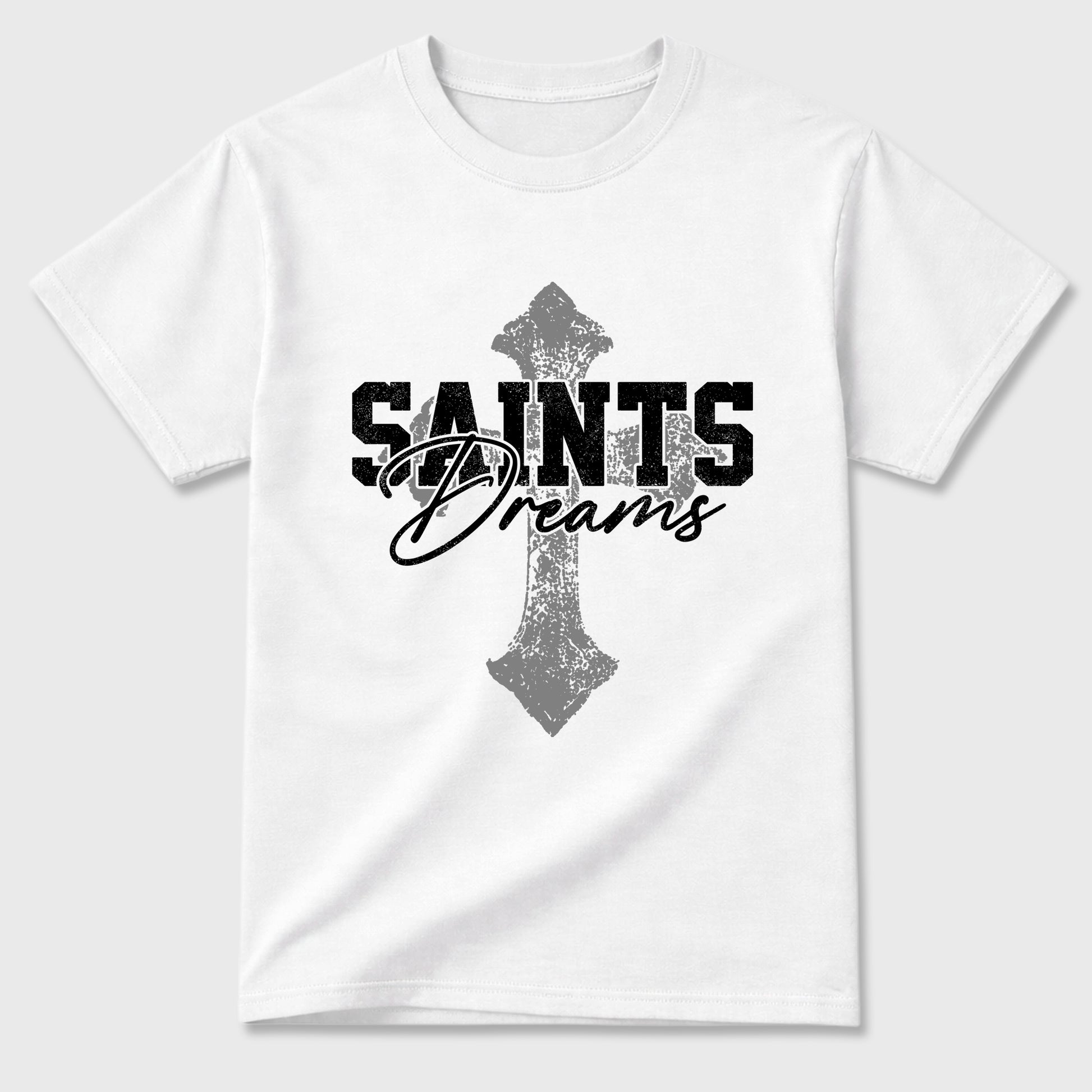 Sneaker match tees – Sneaker Tees To Match Air Jordan 6 Cap and Gown Shoes – Saints Dreams Tee White 2