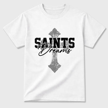 Sneaker match tees – Sneaker Tees To Match Air Jordan 6 Cap and Gown Shoes – Saints Dreams Tee White 2