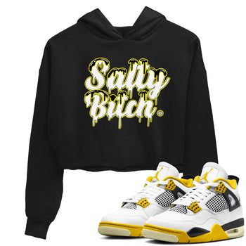 Air Jordan 4 Retro Vivid Sulfur shirt to match jordans Salty Bitch sneaker tees 4s Vivid Sulfur SNRT Sneaker Release Tees Black 1 crop length shirt