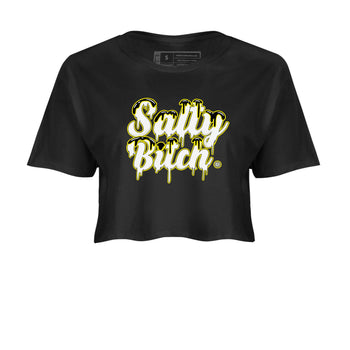Air Jordan 4 Retro Vivid Sulfur shirt to match jordans Salty Bitch sneaker tees 4s Vivid Sulfur SNRT Sneaker Release Tees Black 2 crop length shirt