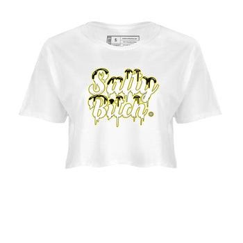 Air Jordan 4 Retro Vivid Sulfur shirt to match jordans Salty Bitch sneaker tees 4s Vivid Sulfur SNRT Sneaker Release Tees White 2 crop length shirt