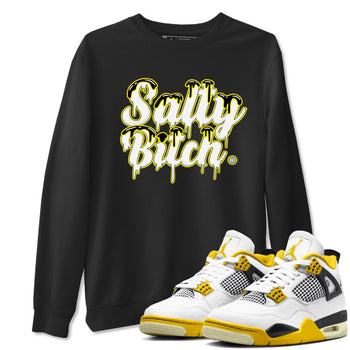 Air Jordan 4 Retro Vivid Sulfur shirt to match jordans Salty Bitch sneaker tees 4s Vivid Sulfur SNRT Sneaker Release Tees unisex cotton Black 1 crew neck shirt