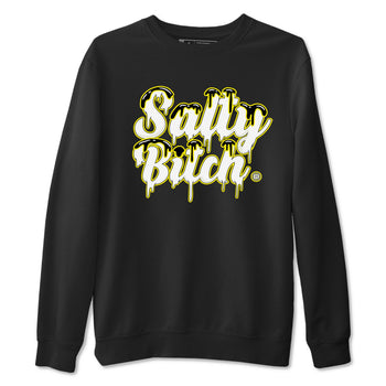 Air Jordan 4 Retro Vivid Sulfur shirt to match jordans Salty Bitch sneaker tees 4s Vivid Sulfur SNRT Sneaker Release Tees unisex cotton Black 2 crew neck shirt