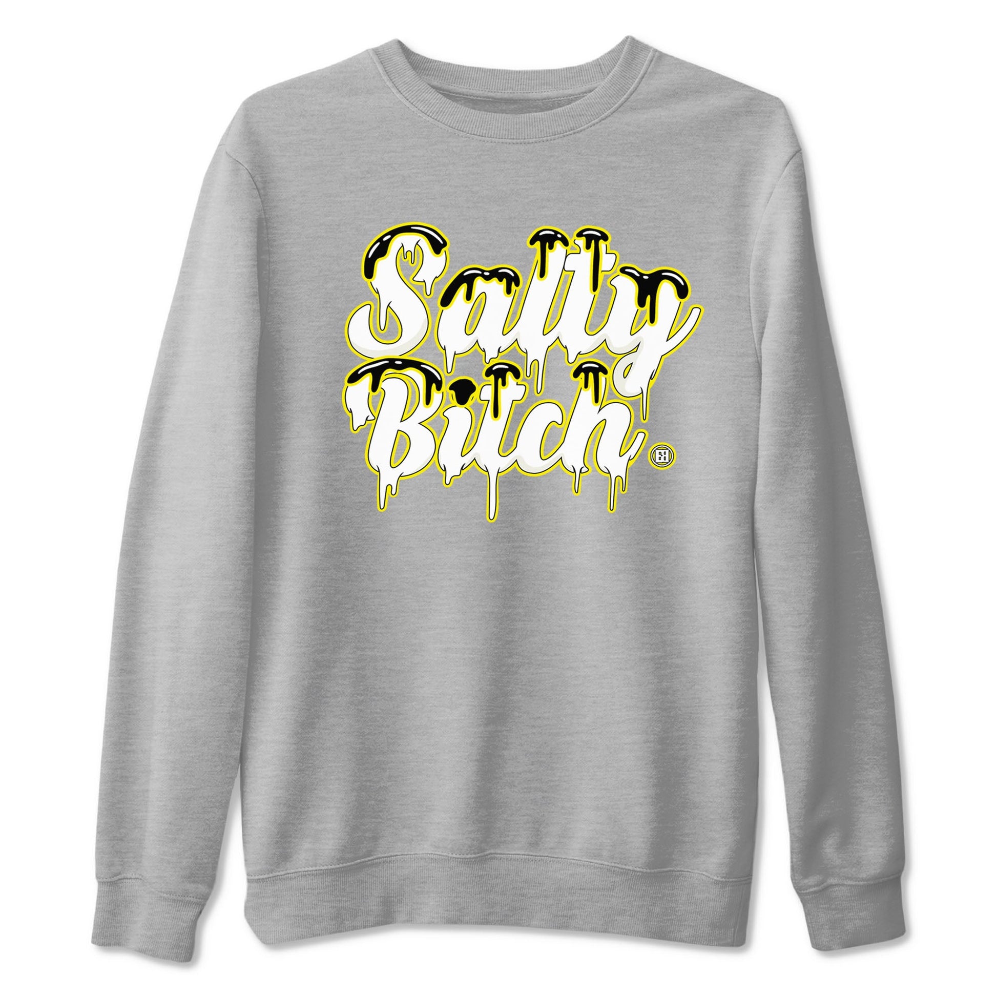Air Jordan 4 Retro Vivid Sulfur shirt to match jordans Salty Bitch sneaker tees 4s Vivid Sulfur SNRT Sneaker Release Tees unisex cotton Heather Grey 2 crew neck shirt