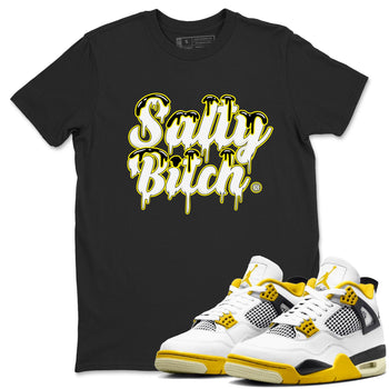 Air Jordan 4 Retro Vivid Sulfur shirt to match jordans Salty Bitch sneaker tees 4s Vivid Sulfur SNRT Sneaker Release Tees unisex cotton Black 1 crew neck shirt