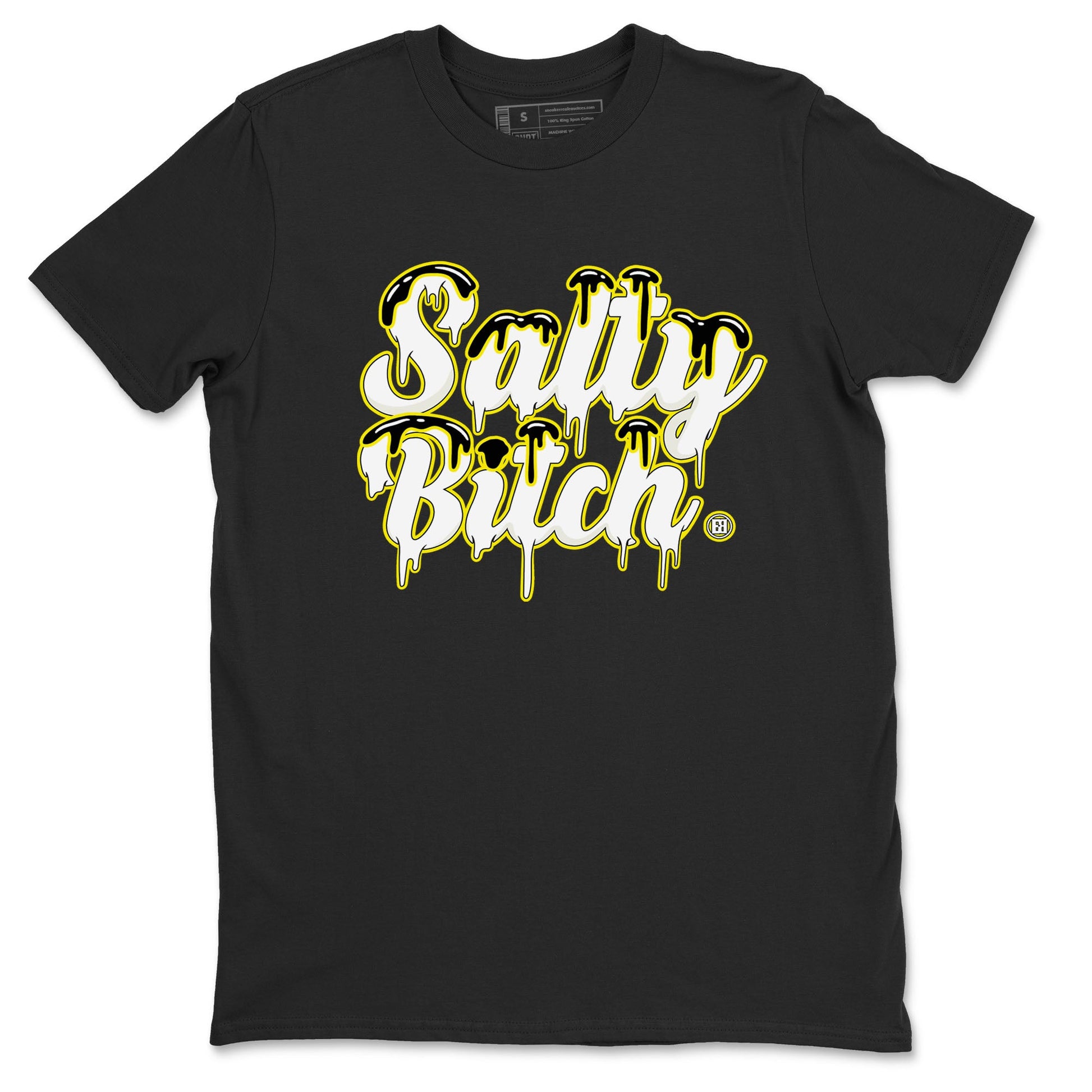Air Jordan 4 Retro Vivid Sulfur shirt to match jordans Salty Bitch sneaker tees 4s Vivid Sulfur SNRT Sneaker Release Tees unisex cotton Black 2 crew neck shirt