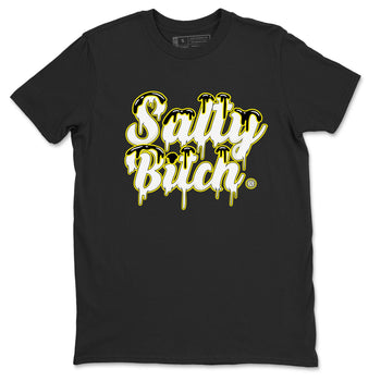 Air Jordan 4 Retro Vivid Sulfur shirt to match jordans Salty Bitch sneaker tees 4s Vivid Sulfur SNRT Sneaker Release Tees unisex cotton Black 2 crew neck shirt