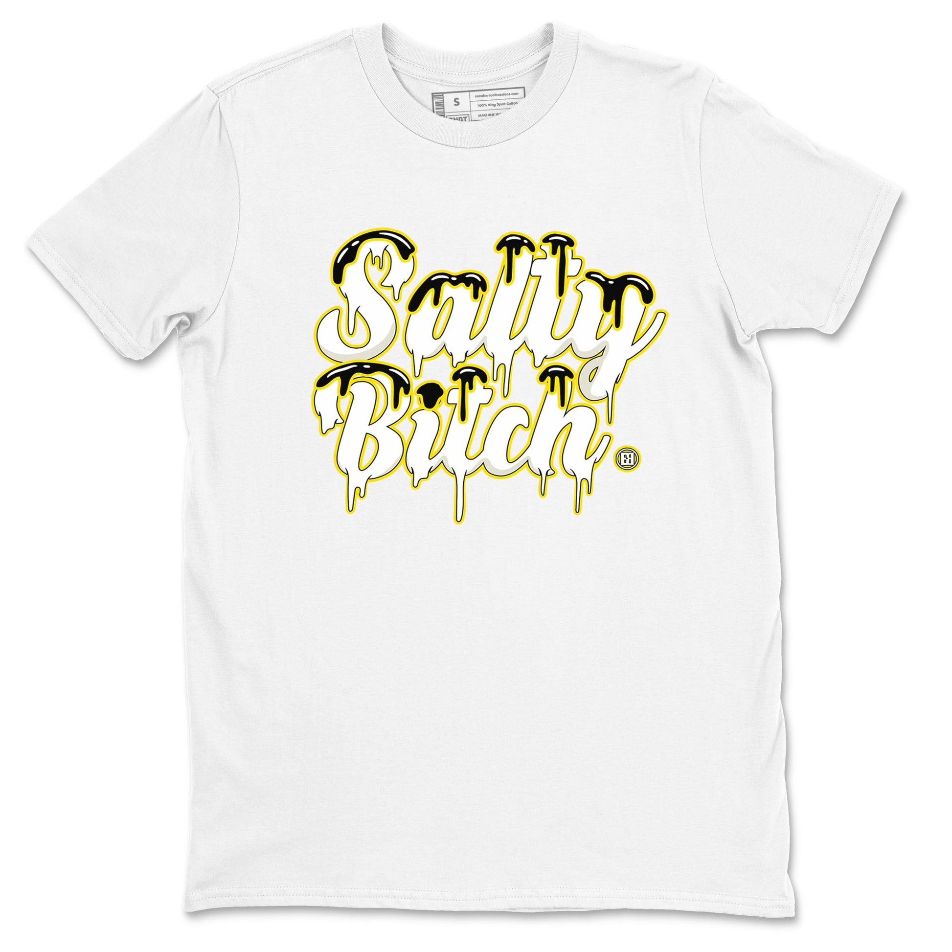 Air Jordan 4 Retro Vivid Sulfur shirt to match jordans Salty Bitch sneaker tees 4s Vivid Sulfur SNRT Sneaker Release Tees unisex cotton White 2 crew neck shirt