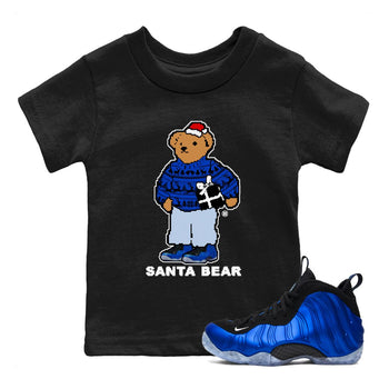 Air Foamposite One Royal t shirts to match sneakers Santa Bear Christmas Shirts Foams Royal shirt SNRT Sneaker Tees Youth Baby Black 1 tee