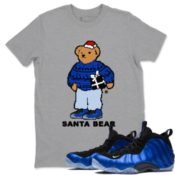 Air Foamposite One Royal t shirts to match sneakers Santa Bear Christmas Shirts Foams Royal shirt SNRT Sneaker Tees unisex cotton Heather Grey 1 shirts