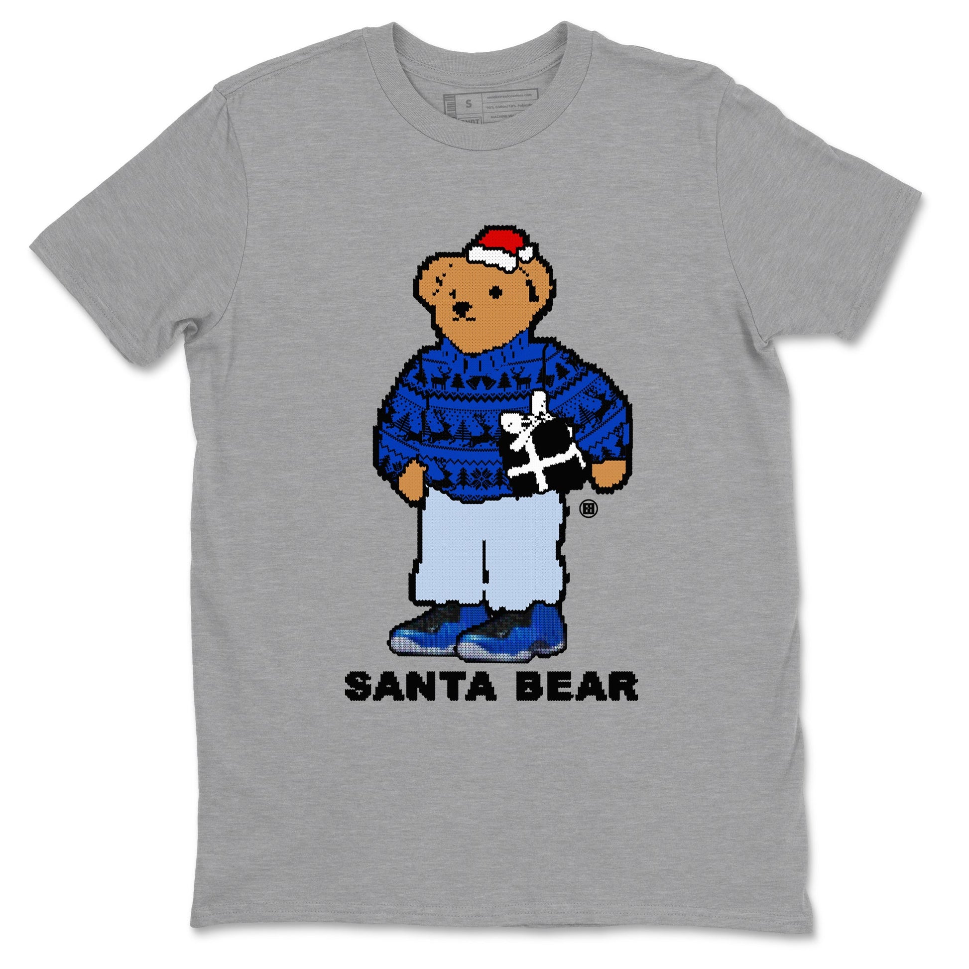 Air Foamposite One Royal t shirts to match sneakers Santa Bear Christmas Shirts Foams Royal shirt SNRT Sneaker Tees unisex cotton Heather Grey 2 shirts