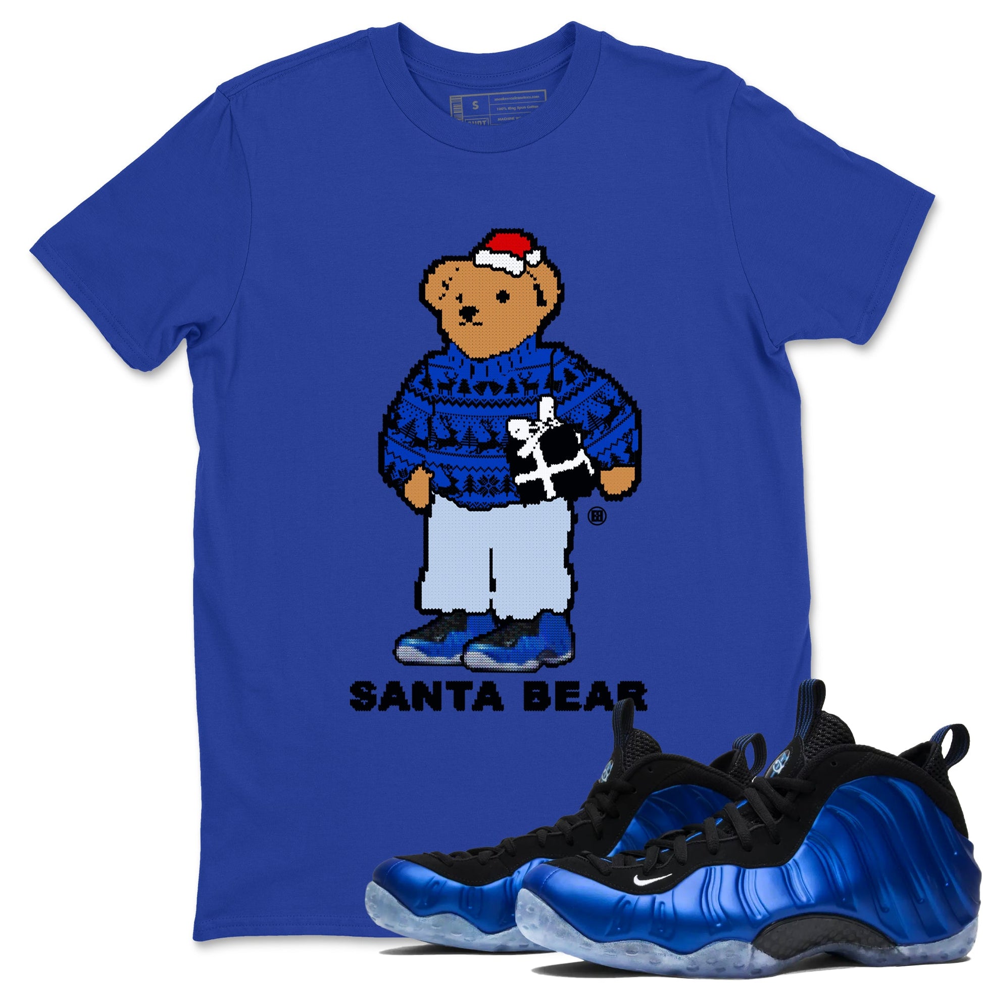 Air Foamposite One Royal t shirts to match sneakers Santa Bear Christmas Shirts Foams Royal shirt SNRT Sneaker Tees unisex cotton Royal Blue 1 shirts