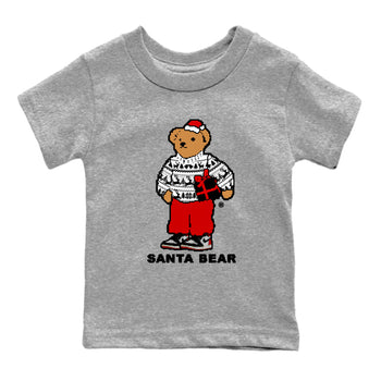 1s Black Toe Reimagined t shirts to match sneakers Santa Bear Christmas Shirts Air Jordan 1 Black Toe Reimagined shirt SNRT Sneaker Tees Youth Baby Heather Grey 2 tee