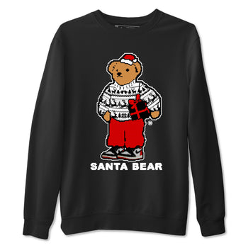 1s Black Toe Reimagined t shirts to match sneakers Santa Bear Christmas Shirts Air Jordan 1 Black Toe Reimagined shirt SNRT Sneaker Tees unisex cotton Black 2 shirts