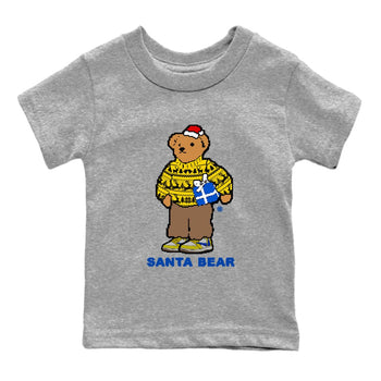 Jordan 1 Retro Low OG SP Travis Scott Canary t shirts to match sneakers Santa Bear Christmas Shirts Air Jordan 1 Travis Scott Canary shirt SNRT Sneaker Tees Youth Baby Heather Grey 2 tee