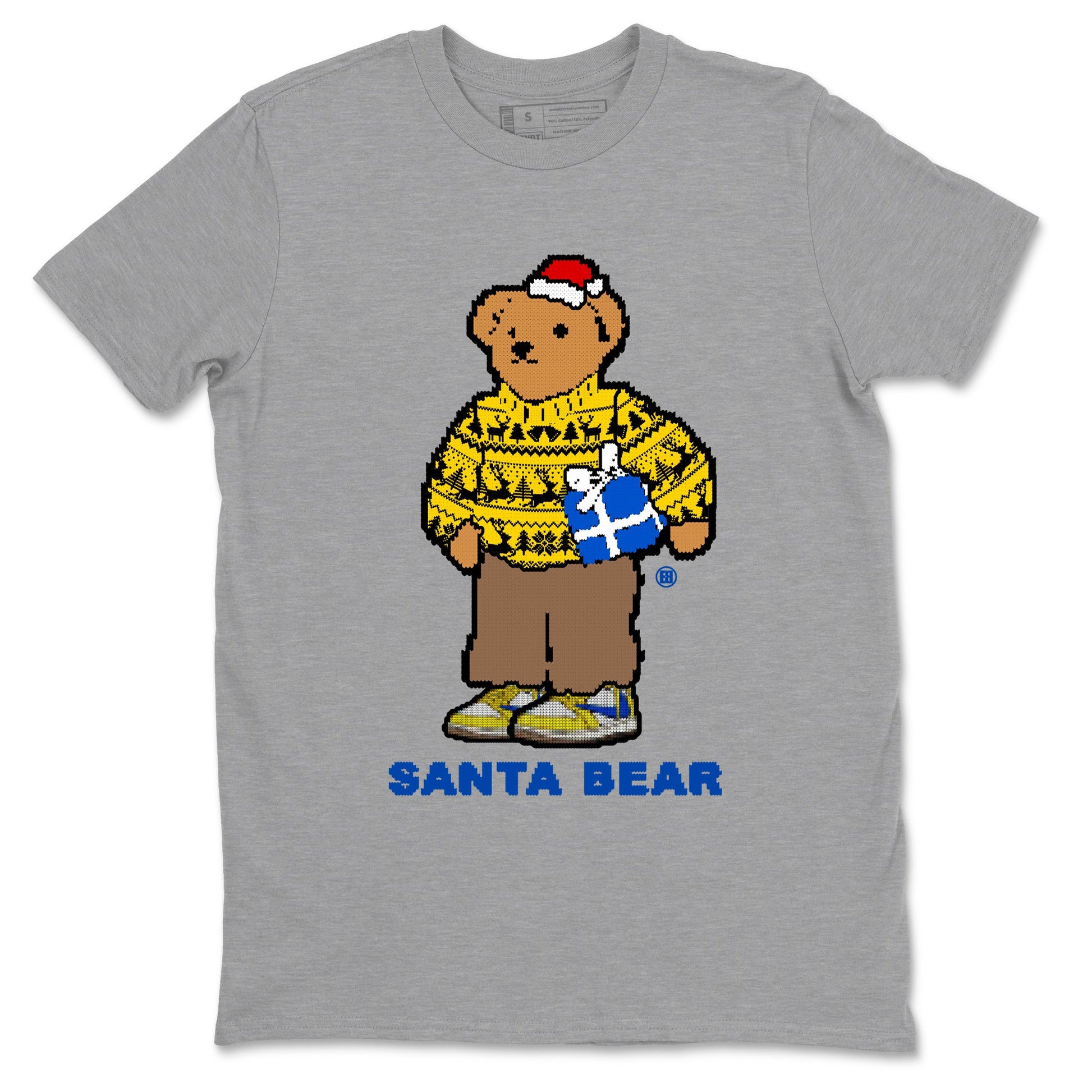Jordan 1 Retro Low OG SP Travis Scott Canary t shirts to match sneakers Santa Bear Christmas Shirts Air Jordan 1 Travis Scott Canary shirt SNRT Sneaker Tees unisex cotton Heather Grey 2 shirts
