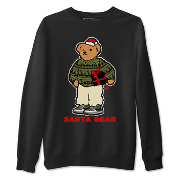 Jordan 1 Retro Low Travis Scott Olive t shirts to match sneakers Santa Bear Christmas Shirts Air Jordan 1 Travis Scott Medium Olive shirt SNRT Sneaker Tees unisex cotton Black 2 shirts