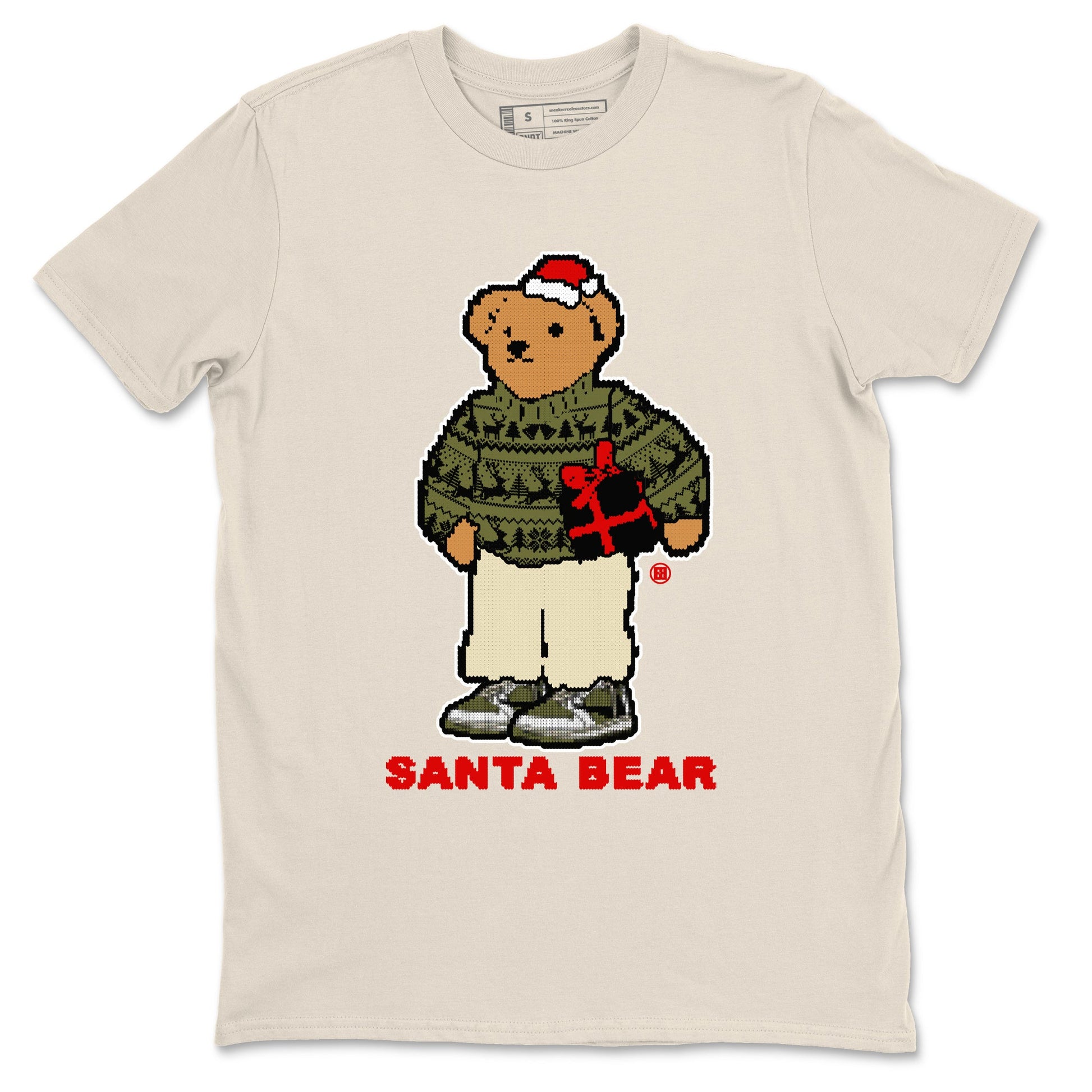 Jordan 1 Retro Low Travis Scott Olive t shirts to match sneakers Santa Bear Christmas Shirts Air Jordan 1 Travis Scott Medium Olive shirt SNRT Sneaker Tees unisex cotton Natural 2 shirts
