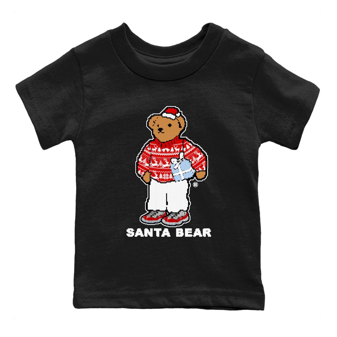 Jordan 11 Retro Cherry t shirts to match sneakers Santa Bear Christmas Shirts 11s Cherry shirt SNRT Sneaker Tees Youth Baby Black 2 tee