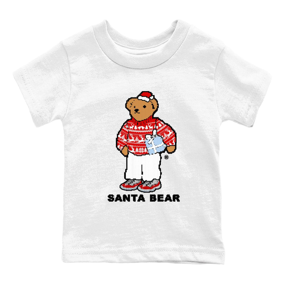 Jordan 11 Retro Cherry t shirts to match sneakers Santa Bear Christmas Shirts 11s Cherry shirt SNRT Sneaker Tees Youth Baby White 2 tee