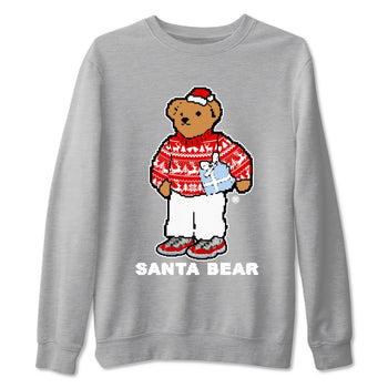 Jordan 11 Retro Cherry t shirts to match sneakers Santa Bear Christmas Shirts 11s Cherry shirt SNRT Sneaker Tees unisex cotton Heather Grey 2 shirts