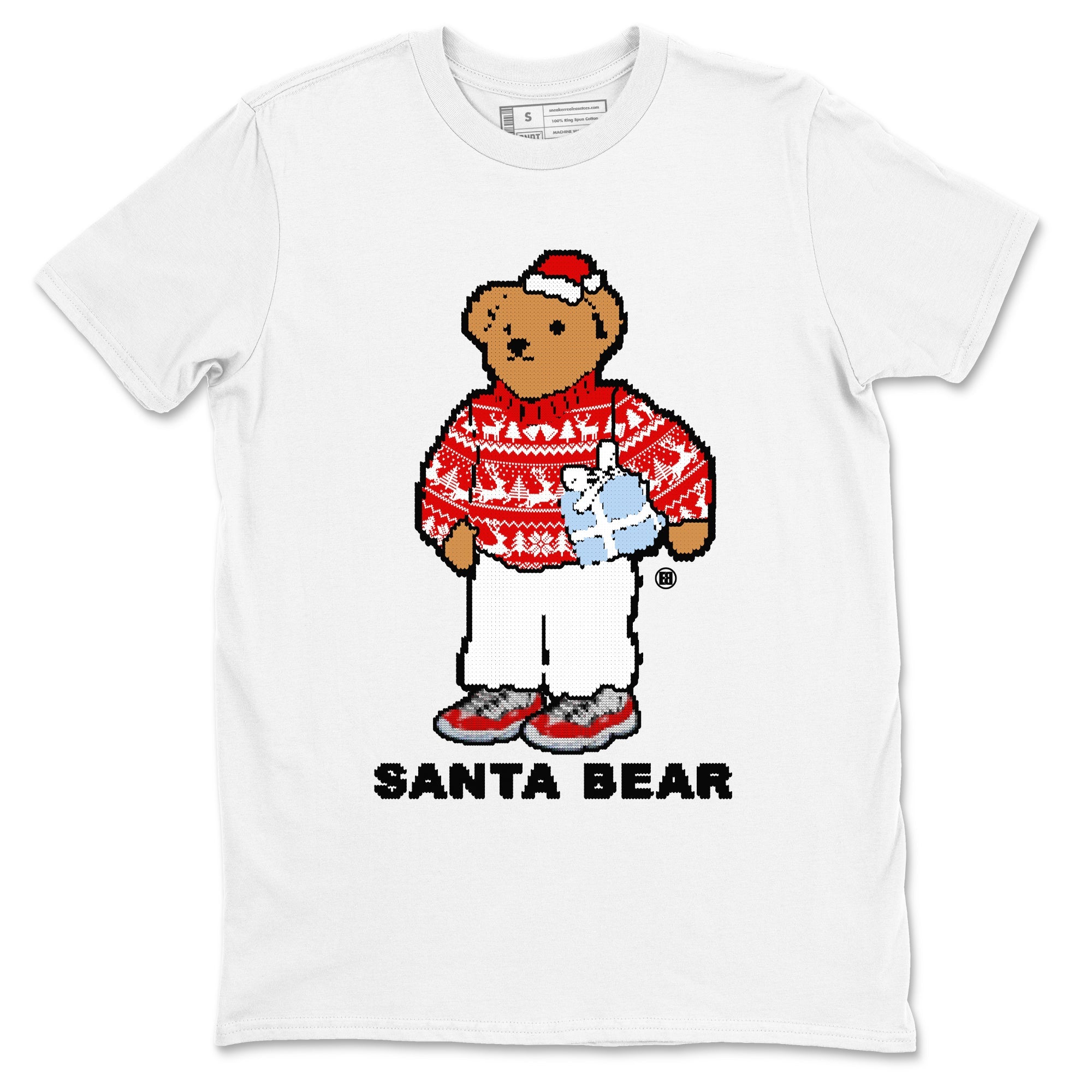 Jordan 11 Retro Cherry t shirts to match sneakers Santa Bear Christmas Shirts 11s Cherry shirt SNRT Sneaker Tees unisex cotton White 2 shirts