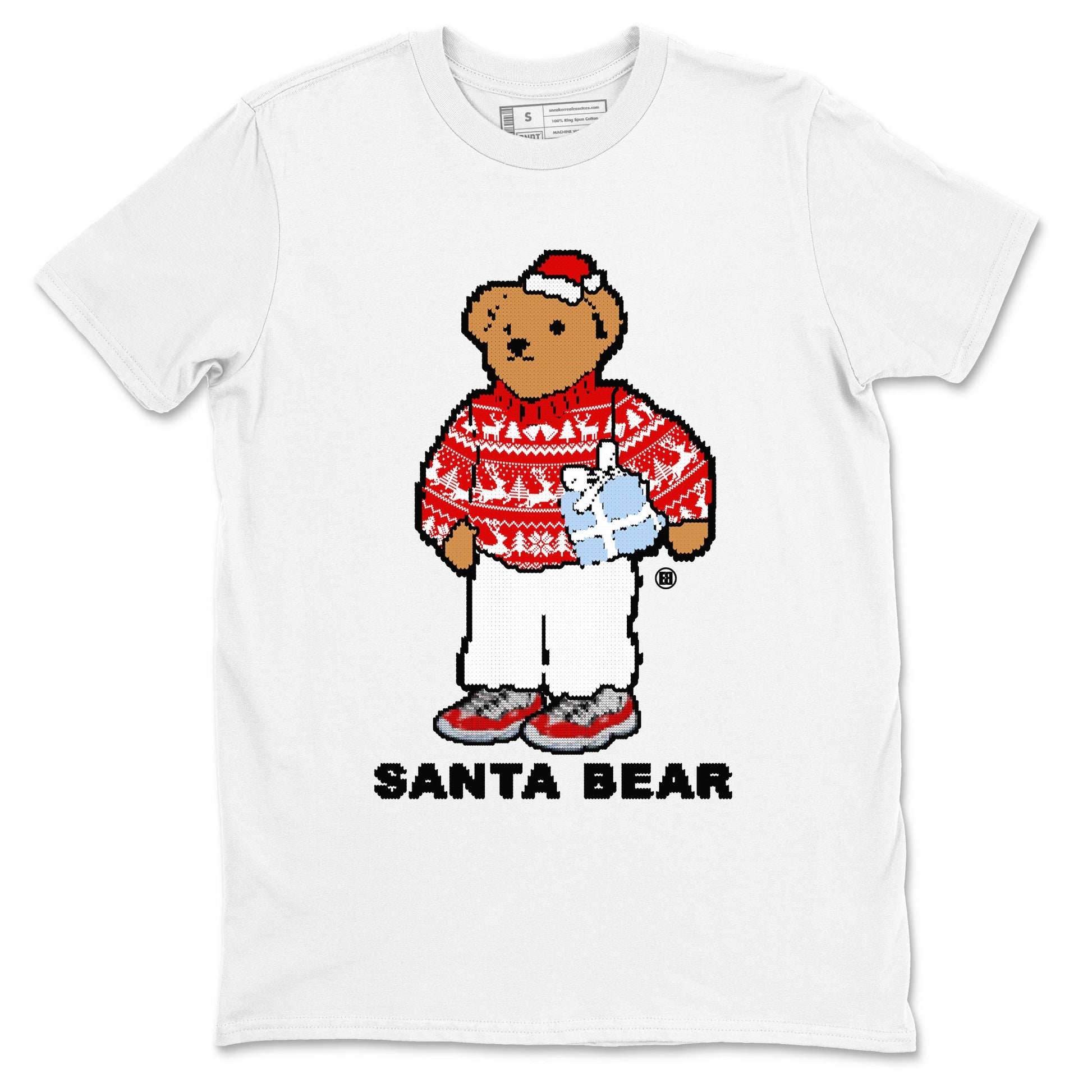 Jordan 11 Retro Cherry t shirts to match sneakers Santa Bear Christmas Shirts 11s Cherry shirt SNRT Sneaker Tees unisex cotton White 2 shirts