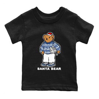 11s Diffused Blue t shirts to match sneakers Santa Bear Christmas Shirts Air Jordan 11 Diffused Blue shirt SNRT Sneaker Tees Youth Baby Black 2 tee