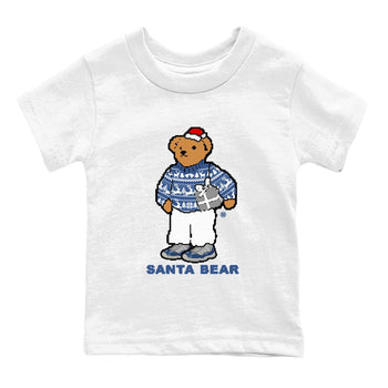 11s Diffused Blue t shirts to match sneakers Santa Bear Christmas Shirts Air Jordan 11 Diffused Blue shirt SNRT Sneaker Tees Youth Baby White 2 tee
