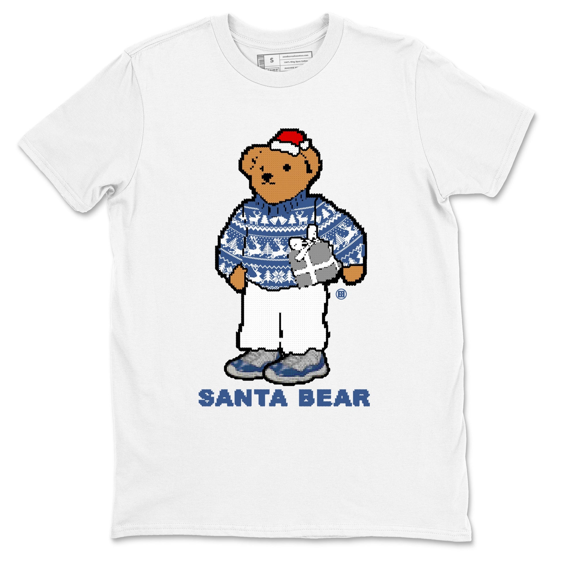 11s Diffused Blue t shirts to match sneakers Santa Bear Christmas Shirts Air Jordan 11 Diffused Blue shirt SNRT Sneaker Tees unisex cotton White 2 shirts