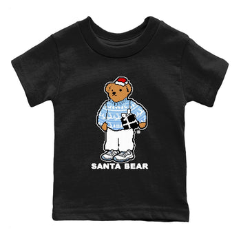 11s Legend Blue t shirts to match sneakers Santa Bear Christmas Shirts Air Jordan 11 Legend Blue shirt SNRT Sneaker Tees Youth Baby Black 2 tee