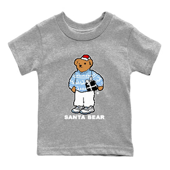 11s Legend Blue t shirts to match sneakers Santa Bear Christmas Shirts Air Jordan 11 Legend Blue shirt SNRT Sneaker Tees Youth Baby Heather Grey 2 tee
