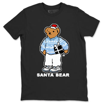 11s Legend Blue t shirts to match sneakers Santa Bear Christmas Shirts Air Jordan 11 Legend Blue shirt SNRT Sneaker Tees unisex cotton Black 2 shirts