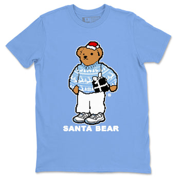 11s Legend Blue t shirts to match sneakers Santa Bear Christmas Shirts Air Jordan 11 Legend Blue shirt SNRT Sneaker Tees unisex cotton Carolina Blue 2 shirts