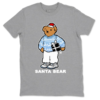 11s Legend Blue t shirts to match sneakers Santa Bear Christmas Shirts Air Jordan 11 Legend Blue shirt SNRT Sneaker Tees unisex cotton Heather Grey 2 shirts