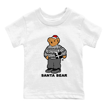 Air Jordan 12 Black Wolf Grey t shirts to match sneakers Santa Bear Christmas Shirts 12s Black Wolf Grey shirt SNRT Sneaker Tees Youth Baby White 2 tee