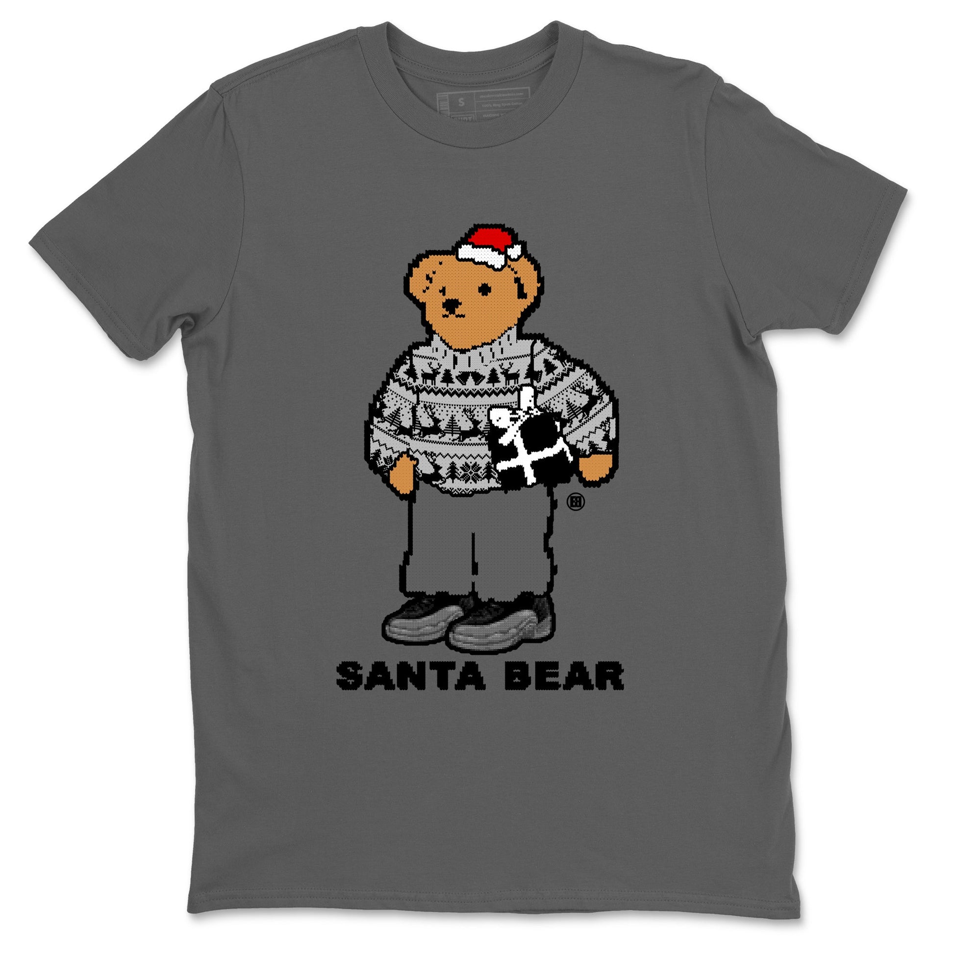 Air Jordan 12 Black Wolf Grey t shirts to match sneakers Santa Bear Christmas Shirts 12s Black Wolf Grey shirt SNRT Sneaker Tees unisex cotton Cool Grey 2 shirts