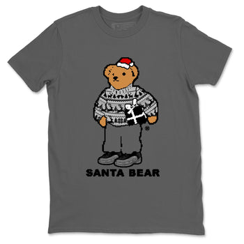 Air Jordan 12 Black Wolf Grey t shirts to match sneakers Santa Bear Christmas Shirts 12s Black Wolf Grey shirt SNRT Sneaker Tees unisex cotton Cool Grey 2 shirts