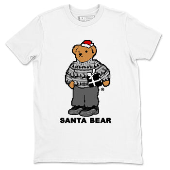 Air Jordan 12 Black Wolf Grey t shirts to match sneakers Santa Bear Christmas Shirts 12s Black Wolf Grey shirt SNRT Sneaker Tees unisex cotton White 2 shirts