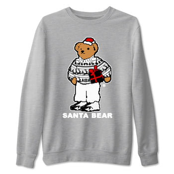 14s Black Toe t shirts to match sneakers Santa Bear Christmas Shirts Air Jordan 14 Black Toe shirt SNRT Sneaker Tees unisex cotton Heather Grey 2 shirts