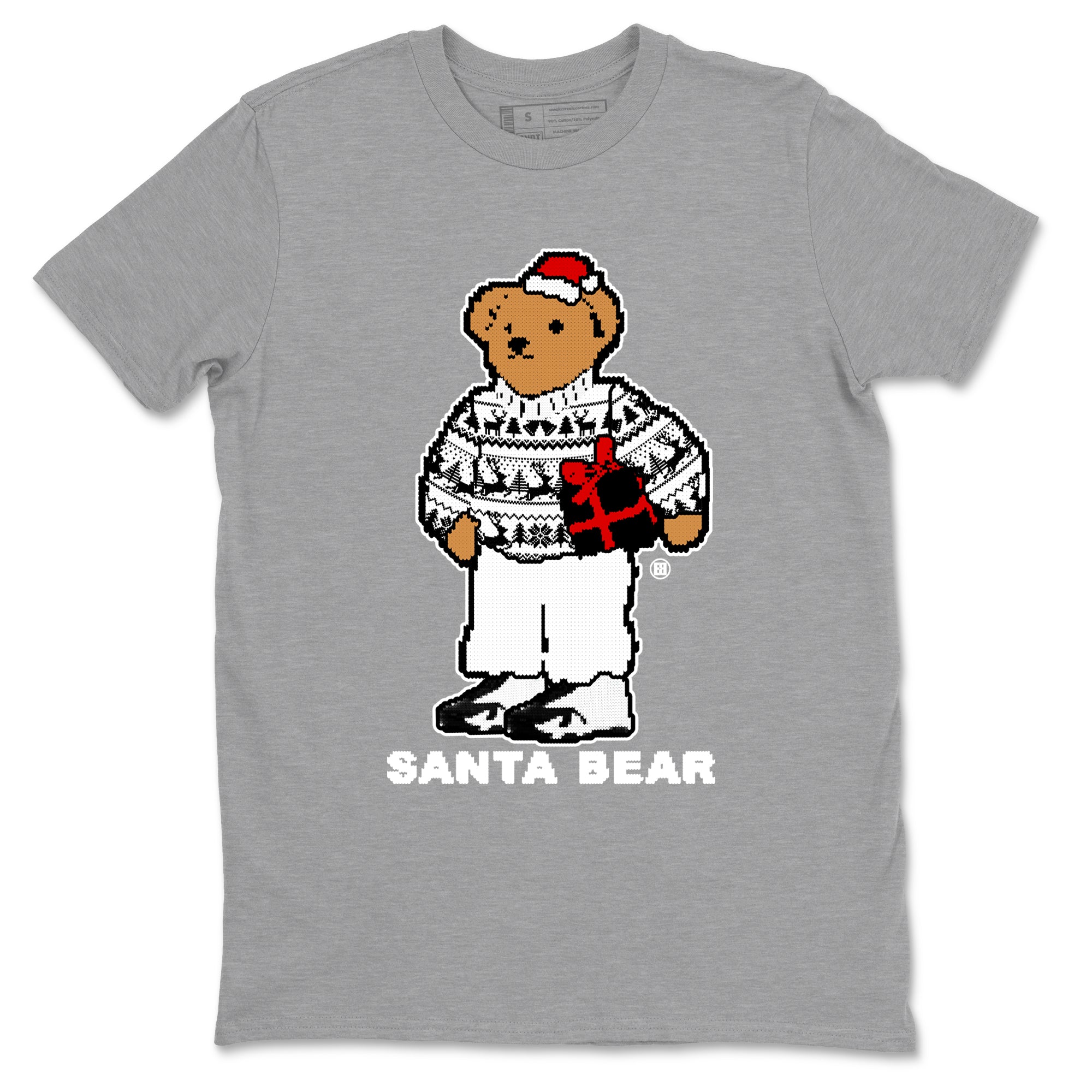 14s Black Toe t shirts to match sneakers Santa Bear Christmas Shirts Air Jordan 14 Black Toe shirt SNRT Sneaker Tees unisex cotton Heather Grey 2 shirts